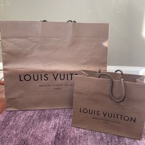 *authentic* original brown Louis Vuitton shopping bags